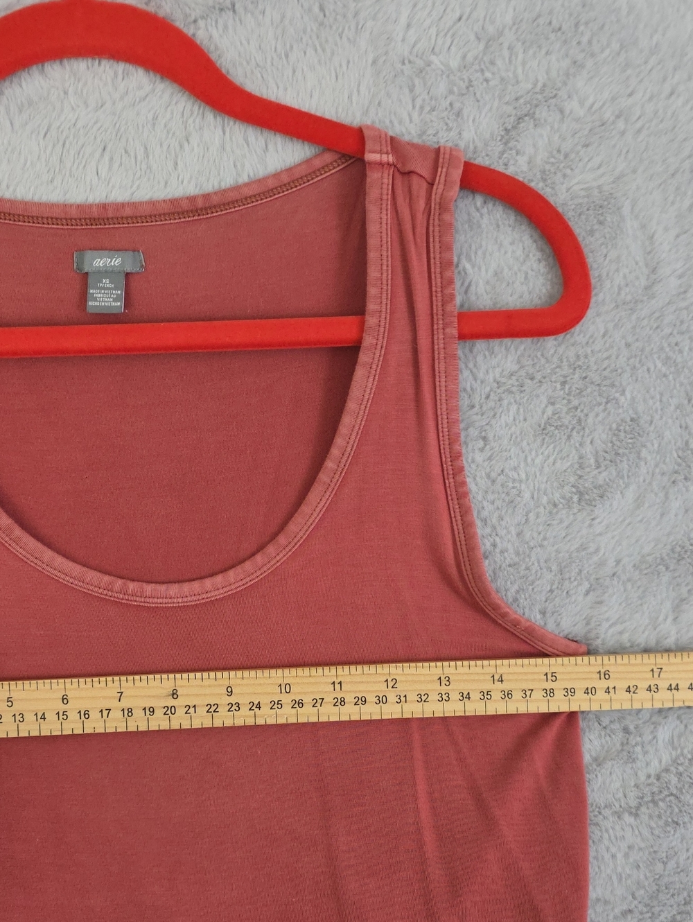 Aerie Cropped Tank Top XS Mauve Dusty Rose Sleeveless Soft Stretch Basic - Picture 7 of 7